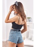 High-waisted denim shorts 02300 - Online store - Boutique